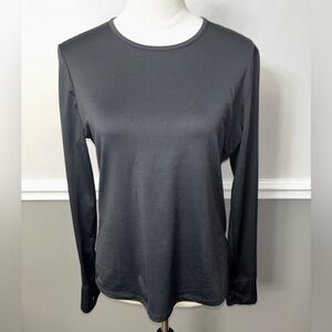 Free Country  Sleek Black Long Sleeve Top